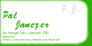 pal janczer business card