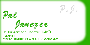 pal janczer business card